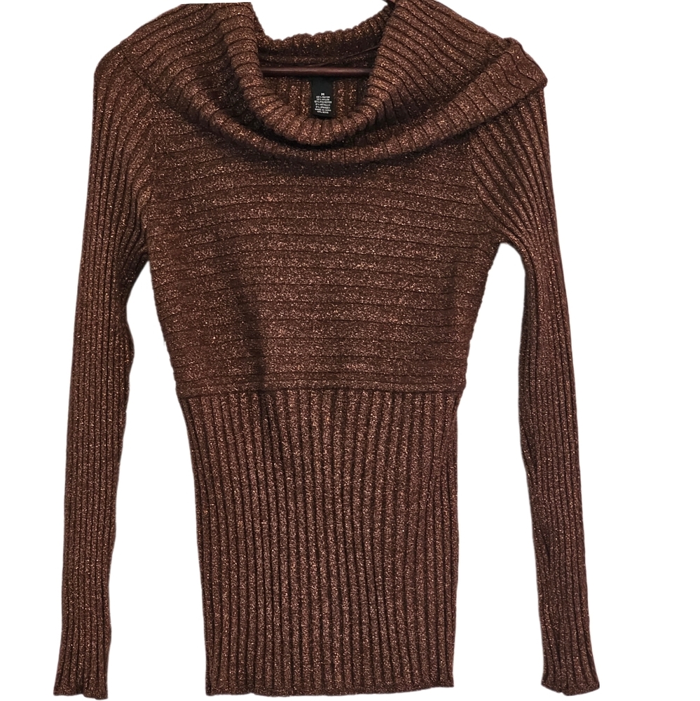 Inc Metallic Bronze Sweater
